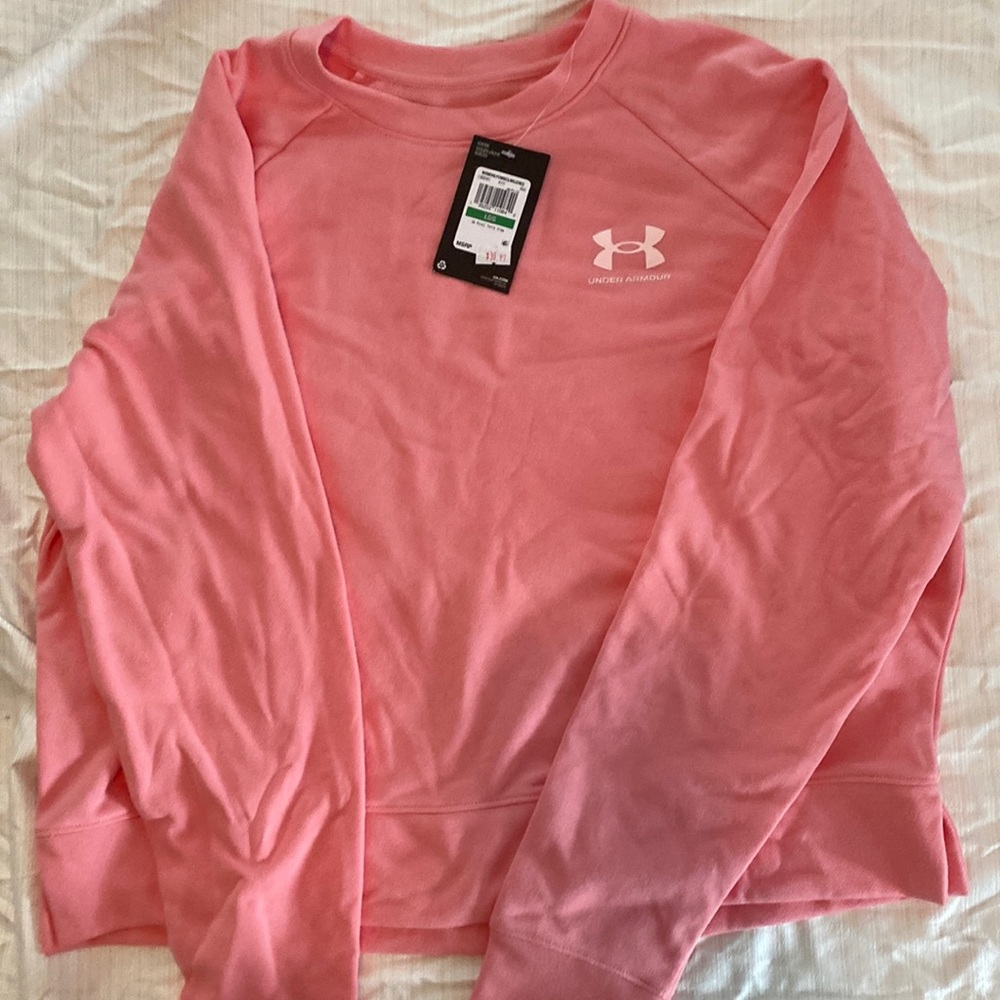 NWT pink under armour sweatshirt